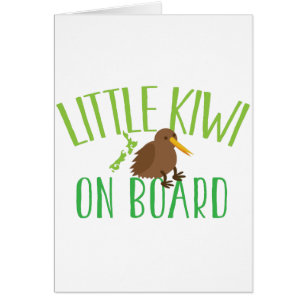 Lite kiwi ombord (gulligt nyazeeländskt moderskap hälsningskort