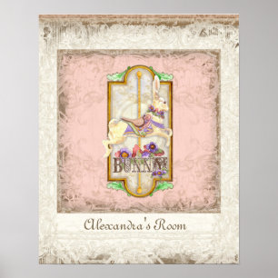 Lite konst för vintage för karusell för poster