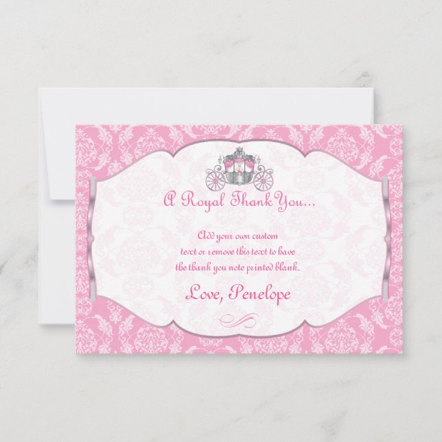 Lite kort för Princess tack (Framsida)