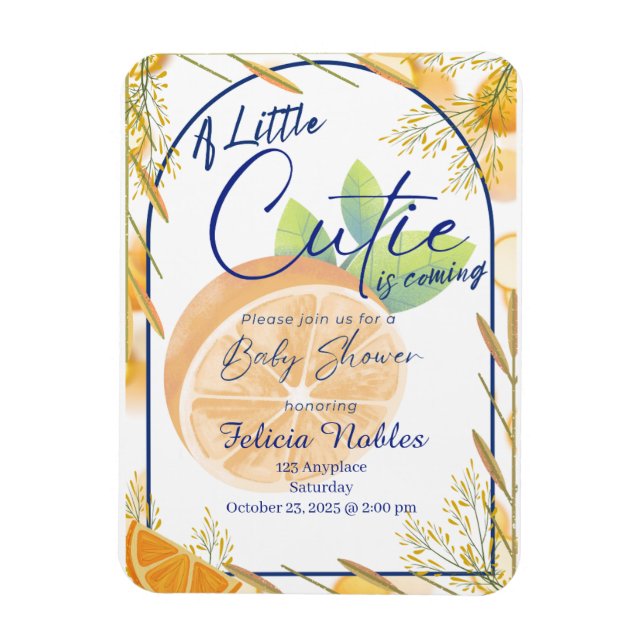 Lite kutym: Babyskaren Inbjudan Magnet (Vertikal)