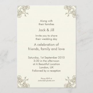 Lite Laktey (Cream) 5x7 Inbjudningar