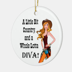 Lite Land och en hel Lotta DIVA! Keramik Julgransprydnad Keramik
