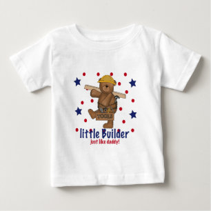 Lite lik pappa för byggmästare tee shirt