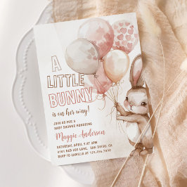Lite lite Flicka-skuvel från Bunny Balloon Inbjudningar