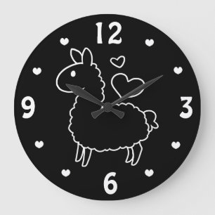 Lite Llama Stor Klocka