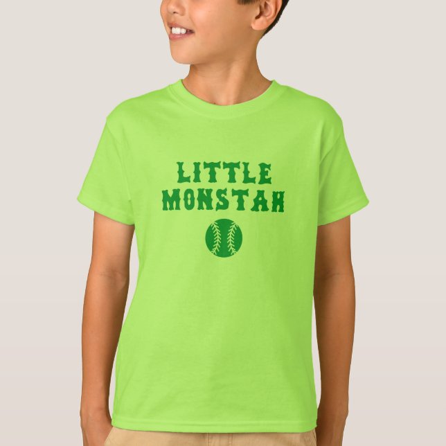 Lite lurar Monstah grönt skjortan Tee Shirt (Framsida)