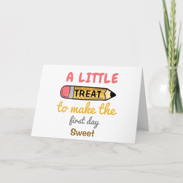 lite lustigt back to school student kort (Framsida)