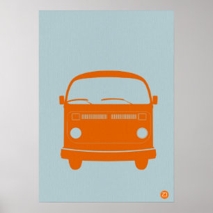 Lite lycklig buss poster