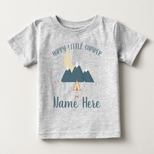 LITE LYCKLIG KAMPER BABY T SHIRT (Framsida)