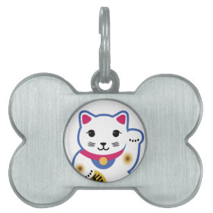 Lite lycklig katt, Maneki-neko, 招き猫 ID-bricka Husdjur