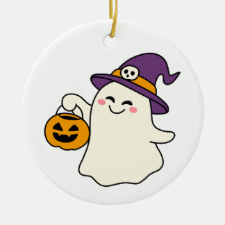 Lite Magi Gör Halloween Roligare Julgransprydnad Keramik