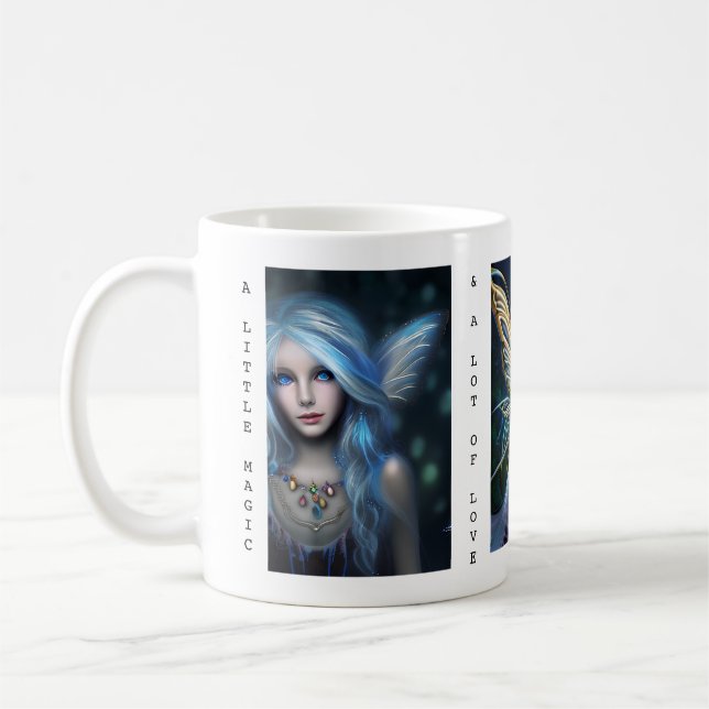 Lite magisk | Etheral Mystical Fairy Girl Kaffemugg (Vänster)