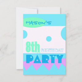 Lite månster 8 Födelsedagsfest inbjudan