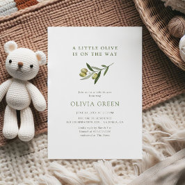Lite minimalistisk babystövel för oliver inbjudningar