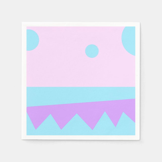 Lite Monster Abstrakt Graphic Art Pappersservett (Framsidan)