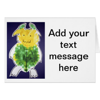 Lite monster - porträttmalldesign hälsningskort