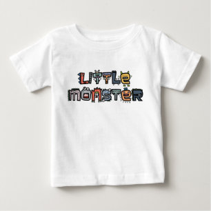 Lite monster - text klottrar (pastell) t shirt