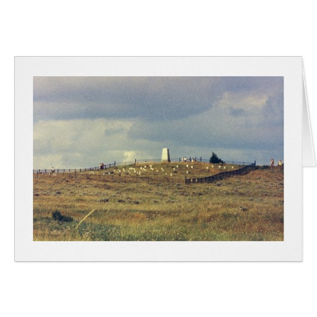 Lite monument för Bighorn slagfältmedborgare (phot Hälsningskort (Framsidan Horizontal)