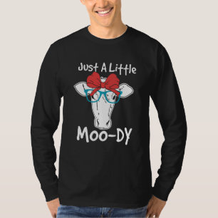 Lite Moody grumpy Cow Funny Animal Cow T Shirt
