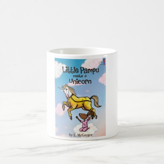 Lite möter Pampu en Unicornmugg Kaffemugg (Center)