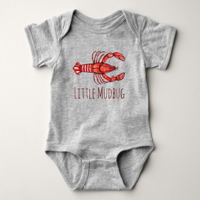 Lite Mudbug Cajun kräftor T Shirt (Framsida)