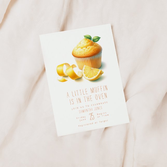 Lite muffin finns i ugnsbabyduschen Inbjudan (Skapare uppladdad)