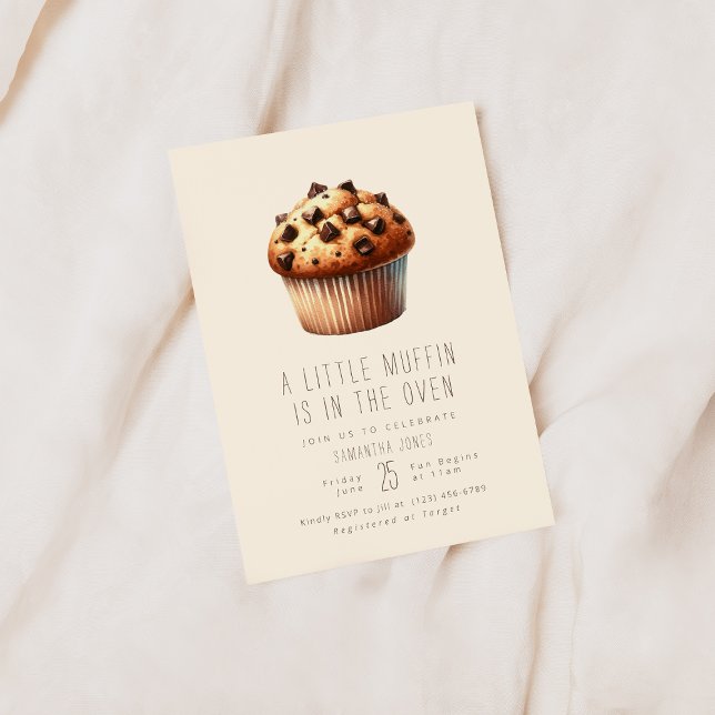 Lite muffin finns i ugnsbabyduschen Inbjudan (Skapare uppladdad)