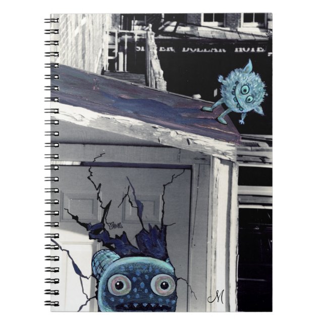 lite noterar monster boken anteckningsbok (Framsidan)