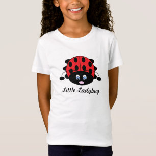Lite nyckelpigaskjorta för flickor t shirt