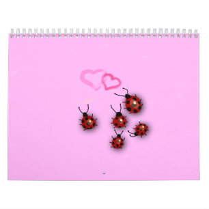 Lite nyckelpigor och drömlika rosor landskap kalender