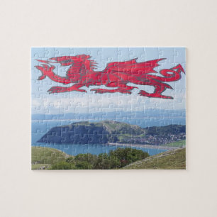 Lite Orme med den walesiska dragon.en Pussel