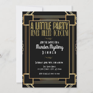 Lite party dödade aldrig någon Murder Myasty Inbjudningar