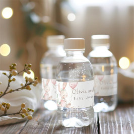 Lite Påskhare babydusch Vattenflaska Etikett