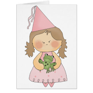 Lite pastellfärgad rosa Princess Hälsningskort