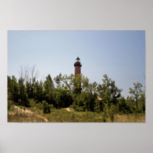 Lite pekar soblet fyren, Michigan Poster