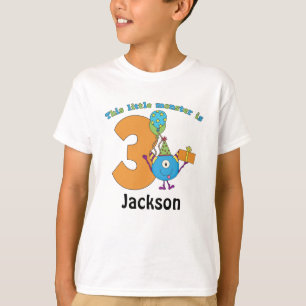 Lite personlig för födelsedag för monsterungar t-shirt