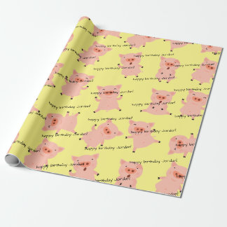 Lite Piggies All över Presentpapper