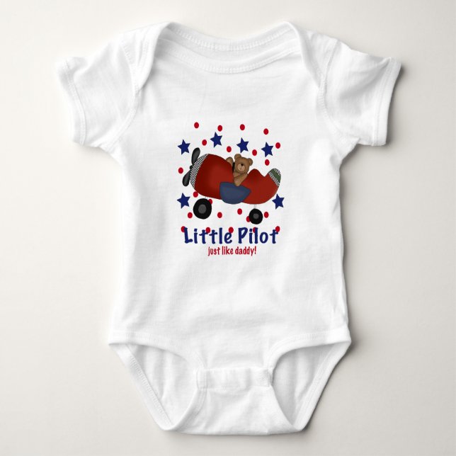 Lite pilot- precis lik pappa! t-shirt (Framsida)