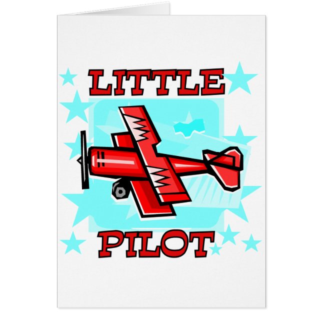 Lite pilot- Tshirts och gåvor Hälsningskort (Framsidan)