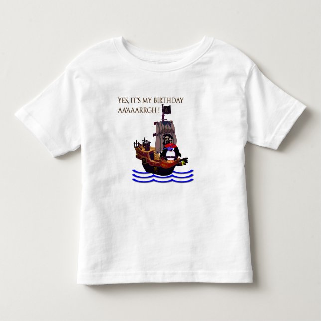 Lite piratfödelsedag t shirt (Framsida)