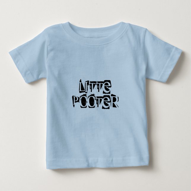 Lite Pooter bebist-skjorta T-shirt (Framsida)