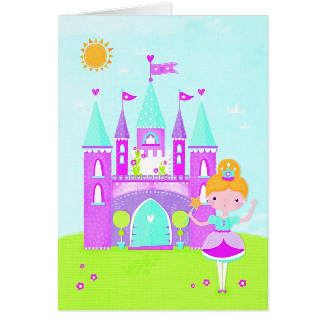Lite princess hälsningskort (Framsidan)