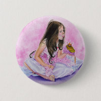 Lite Princess Kyssande Groda Knäppas