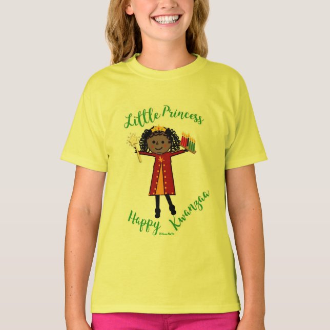 Lite Princess - lyckliga Kwanzaa T-shirt (Framsida)