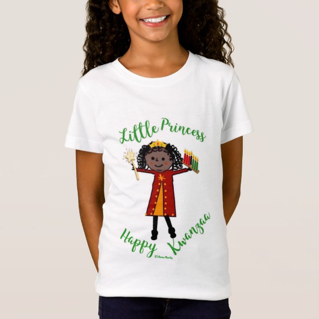 Lite Princess - lyckliga Kwanzaa T-shirt (Framsida)
