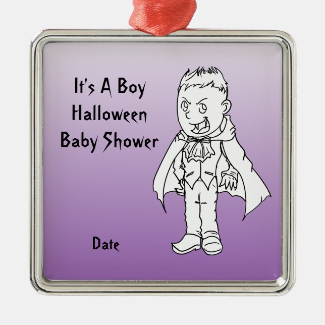 Lite prydnadar för vampyrHalloween baby shower Julgransprydnad Metall (Framsidan)