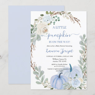 Lite pumpa Baby Shower Boy Inbjudningar