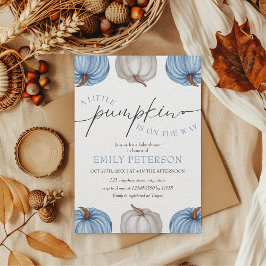 Lite pumpa | Boy Fall Baby Shower Inbjudningar