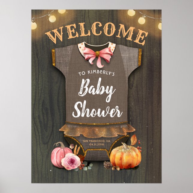 Lite Pumpkin | Babyskor | Flicka Banner Poster (Framsidan)