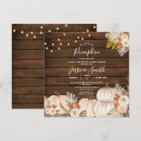 Lite Pumpkin Boho Baby Shower Wood